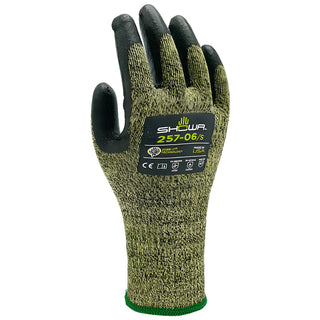 2X-Large Black; Yellow Aramid Knit; Spandex; Stainless Steel Cut-Resistant Gloves - SHOWA 257XXL-10