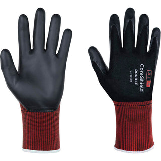 Small Black; Red Engineered Yarn Cut, Puncture & Abrasion-Resistant Gloves - Honeywell 21-1D13B-7/S
