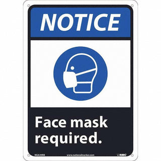 Face mask required. Sign - AccuformNMC NGA39RB