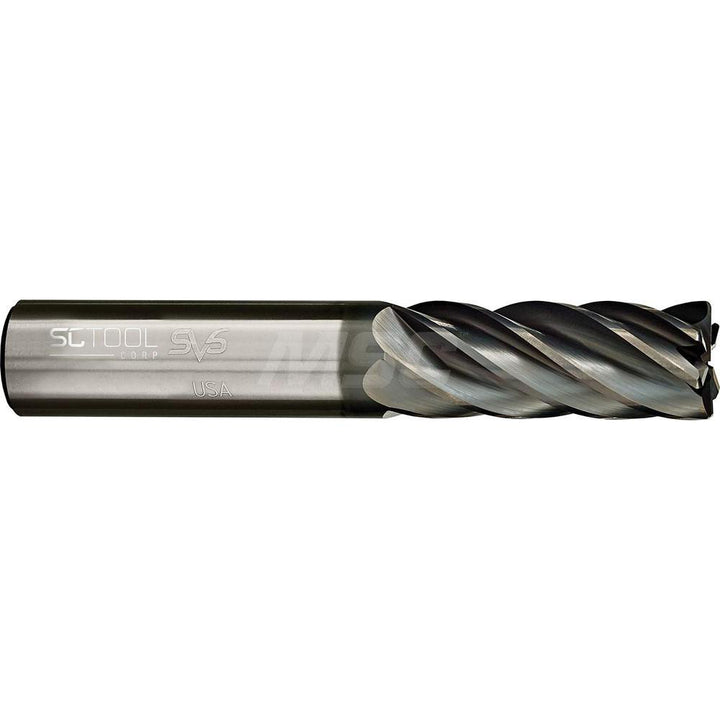 1/2" 6-Flute Solid Carbide Square End Mill, AlCrN - SC Tool 20637