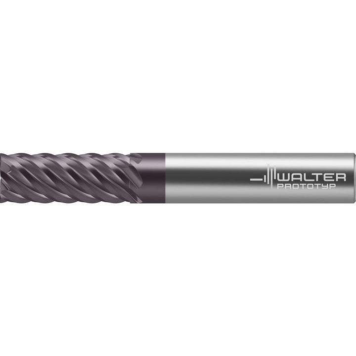 3/8" 6-Flute Solid Carbide Square End Mill, TiAlN - Walter-Prototyp 7991096