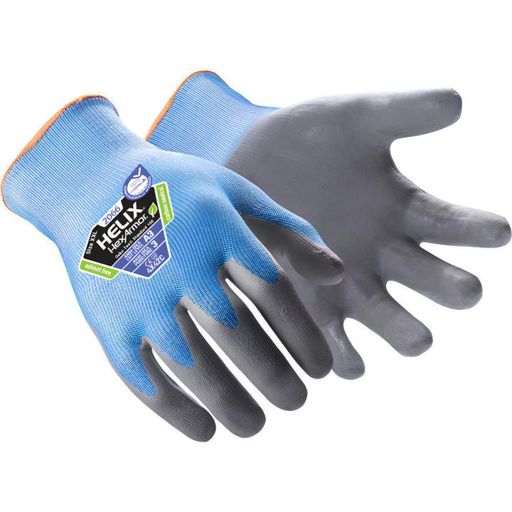 Medium Gray; Blue Dyneema General Purpose Gloves - HexArmor. 2066-M (8)