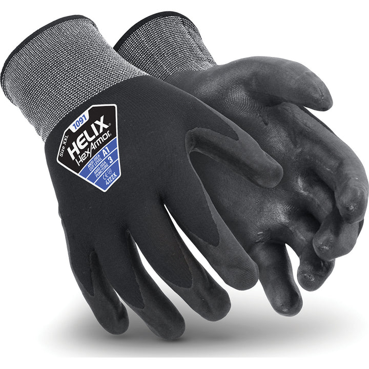 X-Large Black Nylon Cut, Puncture & Abrasion-Resistant Gloves - HexArmor. 1091-XL (10)