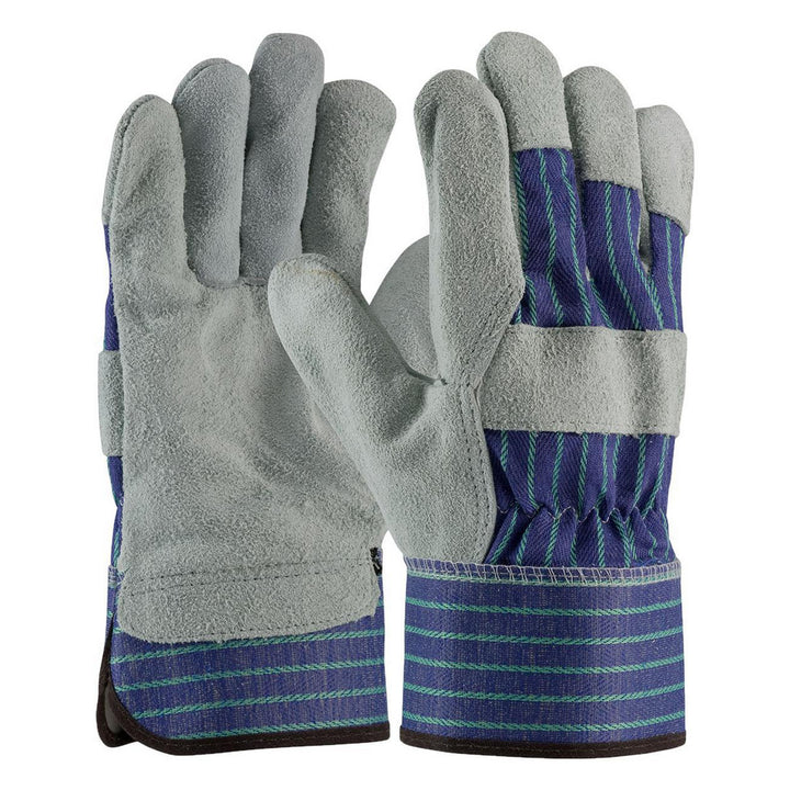 X-Large Blue Split Cowhide; Leather Palm General Purpose Gloves - PIP 82-7563/XL