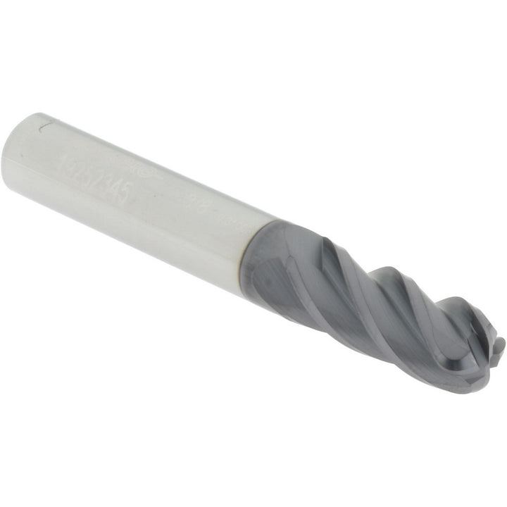 3/8in" 4-Flute Solid Carbide Corner Radius End Mill, AlTiN+ - Accupro 14556410