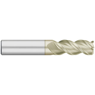 3/8" 3-Flute Solid Carbide Corner Radius End Mill, ZrN - Titan USA TC63608