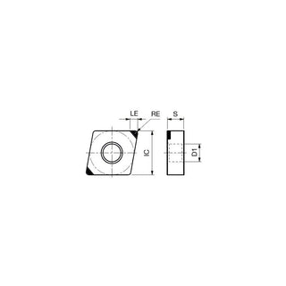 2QP-CNGA120402 BXA20 PCBN Insert, Grade BXA20, TiAlN - Tungaloy 6791042