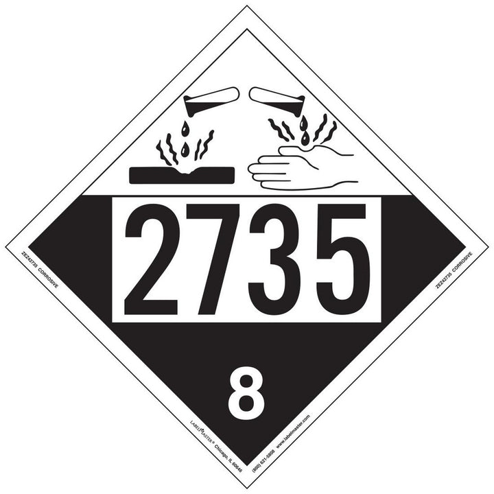 Corrosive Sign - Labelmaster ZEZ42735