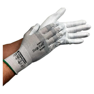 2X-Large Gray; White Gloves - Transforming Technologies GL2506P