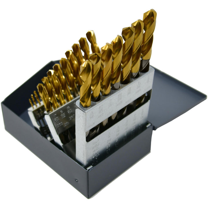 Cobalt Jobber Length Drill Bit, TiN, 135° point - Cle-Line C66113