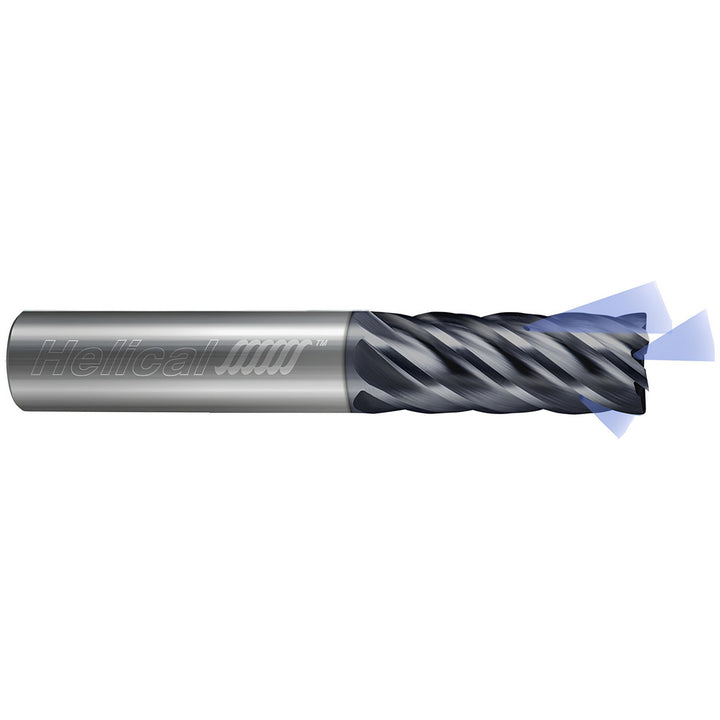 3/8" 7-Flute Solid Carbide Corner Radius End Mill, Tplus - Helical Solutions 87154