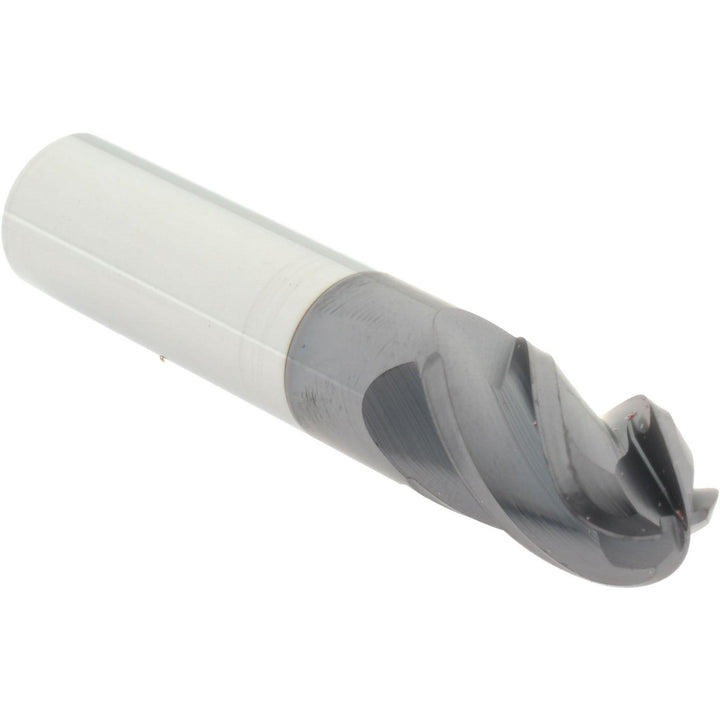 9/16" 4-Flute Solid Carbide Ball End Mill, AlTiN+ - Accupro 14788696