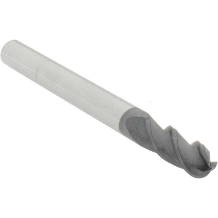 3/8" 3-Flute Solid Carbide Ball End Mill, AlTiN+ - Accupro 14788670