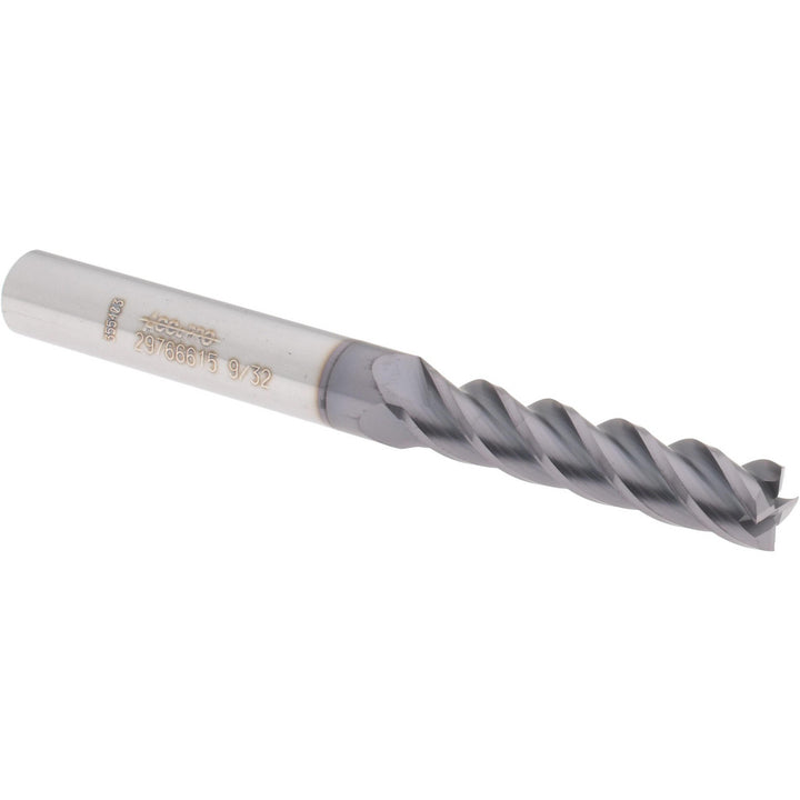9/32" 4-Flute Solid Carbide Square End Mill - Accupro 14788564