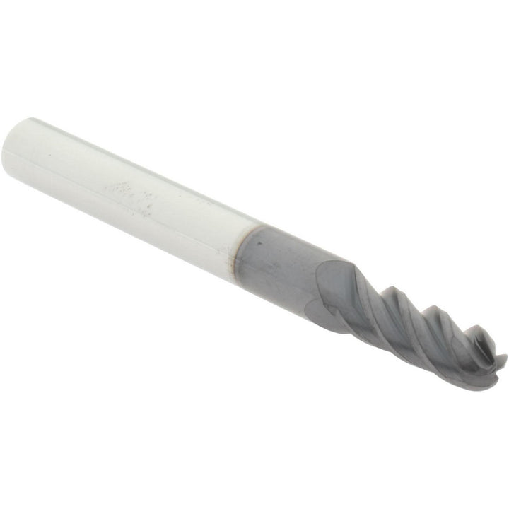 7/32" 4-Flute Solid Carbide Ball End Mill, AlTiN+ - Accupro 14788684