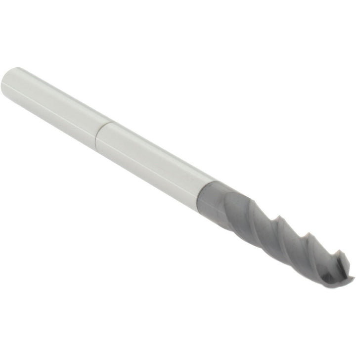 1/4" 3-Flute Solid Carbide Ball End Mill, AlTiN+ - Accupro 14788668