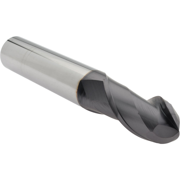 1" 2-Flute Solid Carbide Ball End Mill, AlTiN+ - Accupro 14788627