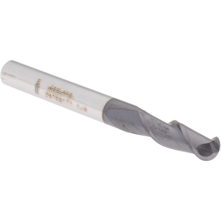 1/4" 2-Flute Solid Carbide Ball End Mill, AlTiN+ - Accupro 14788598