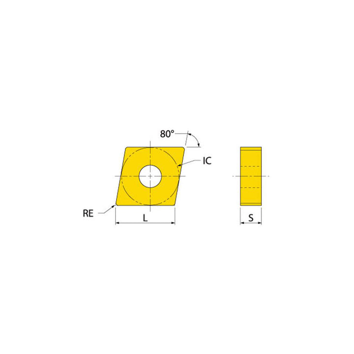 CNMG120404MT TT8125B Carbide Insert, Grade TT8125B, Al2O3 - Ingersoll Cutting Tools 6212426
