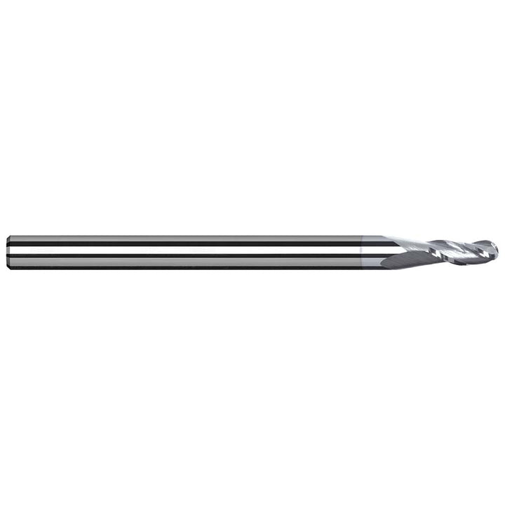 1/32in" 3-Flute Solid Carbide Ball End Mill, TiB2 - Harvey Tool 958131-C8