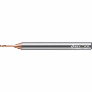 0.0394" 2-Flute Solid Carbide Corner Radius End Mill, TiAlSiN - Walter-Prototyp 7254795