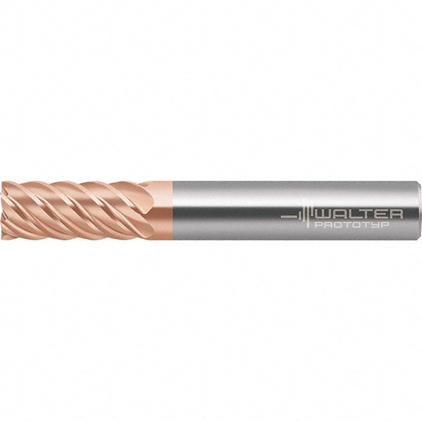 0.3940" 6-Flute Solid Carbide Square End Mill, TiAlSiN - Walter-Prototyp 7254748
