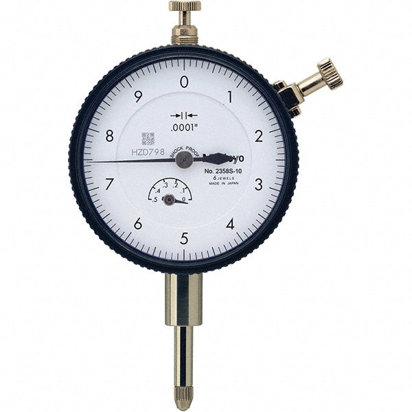 0.5000" Dial Indicator, 0.000100" grad - Mitutoyo 2358AB-10