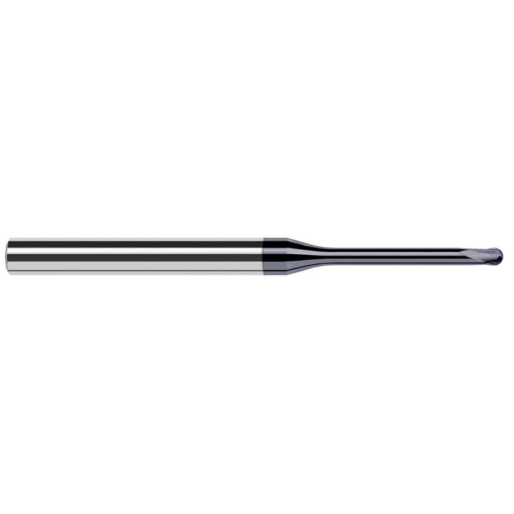 0.0200" 2-Flute Solid Carbide Ball End Mill, AlTiN Nano - Harvey Tool 919120-C6