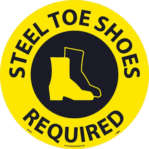 STEEL TOE SHOES REQUIRED Sign - AccuformNMC WFS65