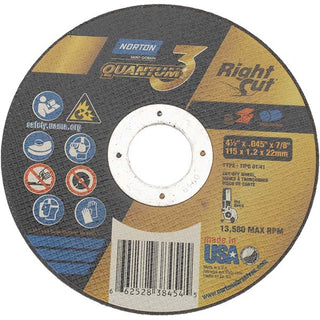 4-1/2" Ceramic Alumina Grinding & Cutoff Wheel - Norton 66252838454