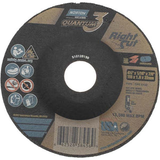4-1/2 x 1/16" 36-Grit Ceramic Alumina Grinding & Cutoff Wheel - Norton 66252838456