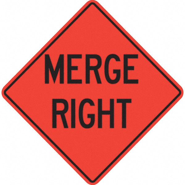 Merge Right Sign - PRO-SAFE 07-800-4708-L