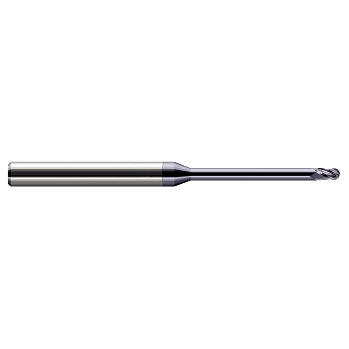 0.0100" 3-Flute Solid Carbide Ball End Mill, AlTiN - Harvey Tool 35610-C3