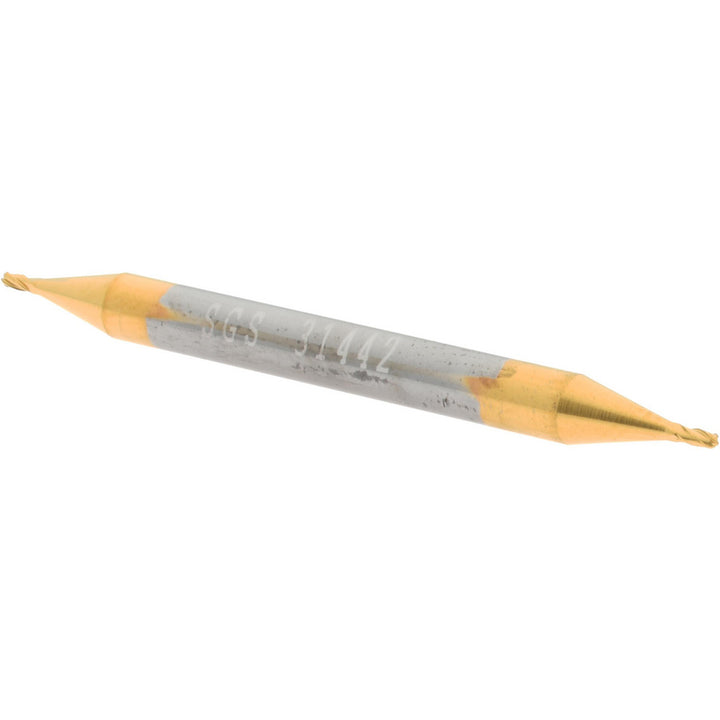 1/32" 4-Flute Solid Carbide Ball End Mill, TiN - SGS 31442