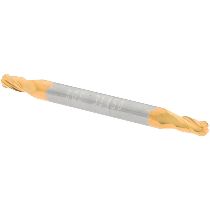 3/32" 4-Flute Solid Carbide Ball End Mill, TiN - SGS 31450