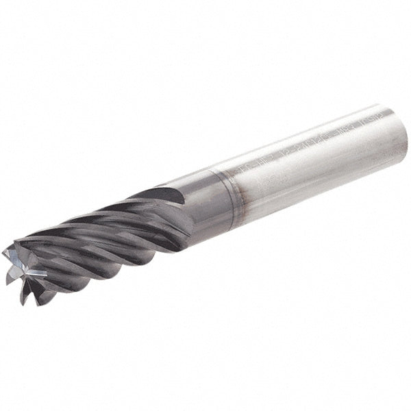 0.3150" 7-Flute Solid Carbide Corner Radius End Mill, TiAlN - Iscar 5623375