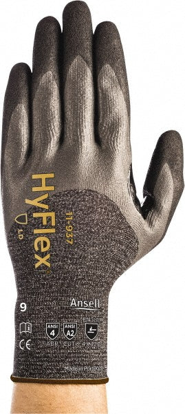 Medium Gray; Black Dyneema Diamond Cut-Resistant Gloves - Ansell 11937080
