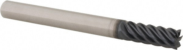 1/4" 6-Flute Solid Carbide Square End Mill, TiAlN - Iscar 5621955