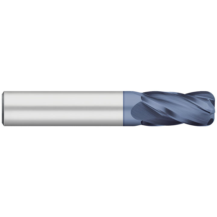 5/8in" 4-Flute Solid Carbide Corner Radius End Mill, AlTiN - Titan USA TC74164