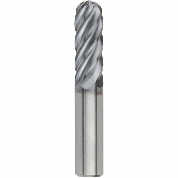3/8" 6-Flute Solid Carbide Ball End Mill, AlTiN - Kennametal 5607204