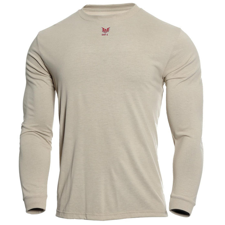 Large Tan Flame-Resistant/Retardant Protective Garment - National Safety Apparel DF2-CM-446LS-DS-LG