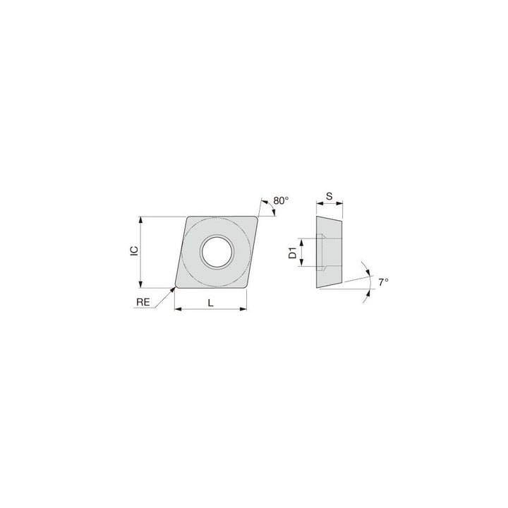 CCGT 09T302FN Carbide Insert, Grade SH725, TiAlN - Tungaloy 6737132