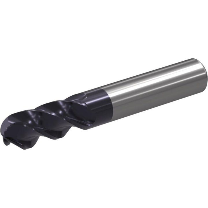 1/8" 4-Flute Solid Carbide Ball End Mill, TiAlN - Widia 6945890