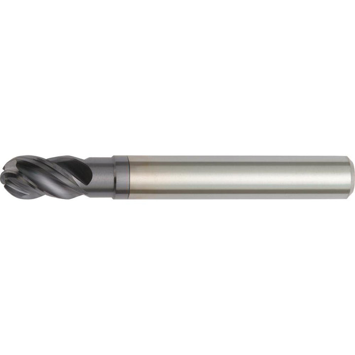 4-Flute Solid Carbide Ball End Mill, TiAlN - Widia 2605591