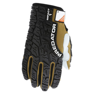 Medium White; Brown; Black Cowhide Leather Mechanic's & Lifting Gloves - MCR Safety PD2903M