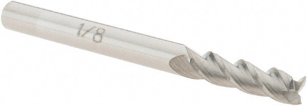 1/8" 3-Flute Solid Carbide Square End Mill - Accupro 12176869