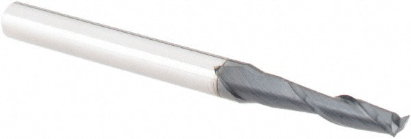 3/32" 2-Flute Solid Carbide Square End Mill, AlTiN - Accupro 12178824