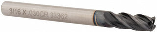 3/16" 4-Flute Solid Carbide Corner Radius End Mill, TiAlN - OSG VG434-1876
