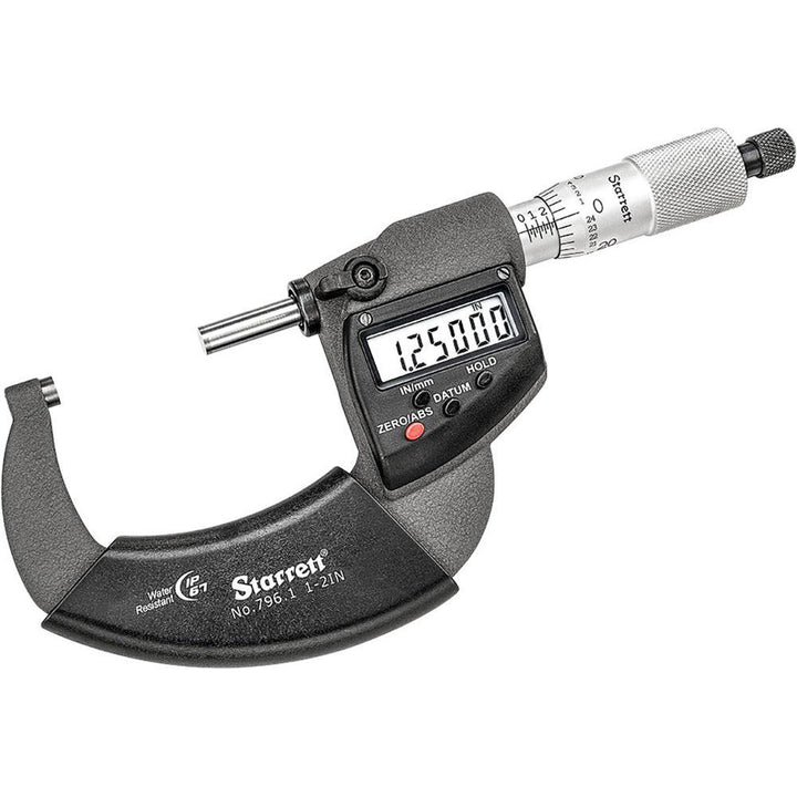 2.0000" Micrometer, +/-0.00010" accuracy - Starrett 01117