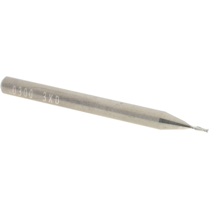 0.0300" 2-Flute Solid Carbide Square End Mill - Accupro 12462353
